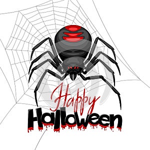 Background with black widow spider.