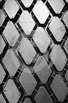 Background of black winter tyre