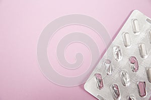 Background of blisters of pharmaceutical pills