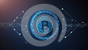 Background of blockchain technology, fintech, cryptocurrency, block chain network, and programming concept, abstract segwit