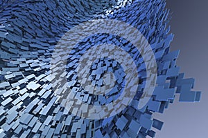 Background of blue blocks