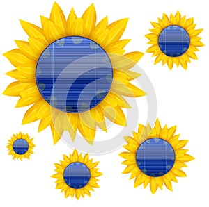 Background of Blue electric solar panel with