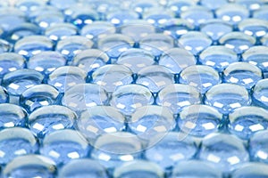 Background with blue glass balls