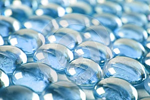 Background with blue glass balls