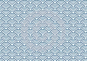 background of blue japanese wave pattern