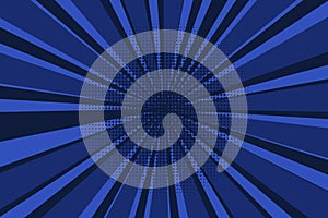 Background from blue rays. Abstract comic burst. bright halftone texture. Vector illustration