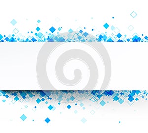 Background with blue rhombs.