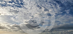 Background of blue sky and white clouds