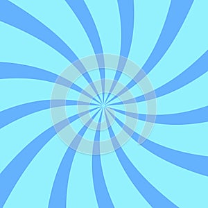 Background from blue spirals. Vector image of a whirlpool. Rotation pattern. Vintage swirl