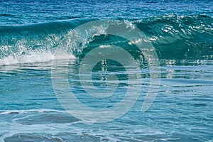 Background blue wave in the ocean