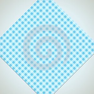 Background in blue and white checkered tablecloth, vector illustration