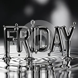 The background is blurred in black and white, enhancing the focus on the text