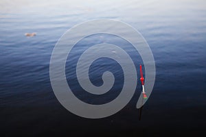 Background with a bobber on the river