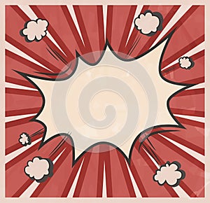 Background. Boom comic book explosion