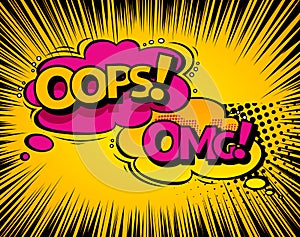 Background with Boom comic book explosion vector design background