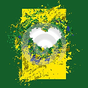 Background Brazilian flag colors, abstraction