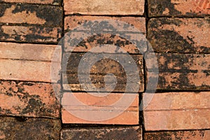 Background of brick floor texture.