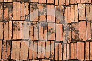 Background of brick floor texture.