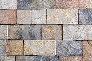 Background of brick stone wall texture. Close up image. Outdoor home decoration