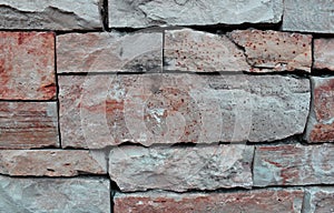 Background of brick wall texture for interior exterior decoration and industrial construction concept design.