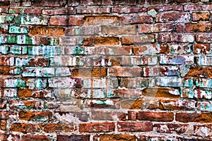 Background of brick  wall texture -orange bricks single