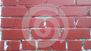 Background of brick wall texture painted into dark red