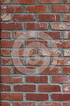 Background of brick wall texture. Red brick wall background. Brick wall texture.