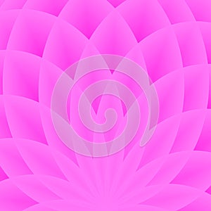 Background with bright purple geometric flower. Flow spectral light. Geometric shapes with many lotus petals. Vector pattern. Tech