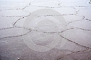 Background from broken pieces of ice. Texture, pattern, closeup