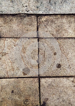 Background of brown bricks with square shape