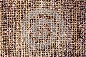 Background of a brown burlap bag