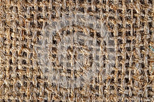Background of a brown burlap bag