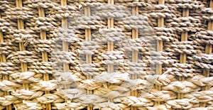 Background of brown weave pattern from plants.woven decorative patterns and textures