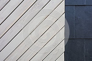 Background of brown wooden slats, texture of wood strips