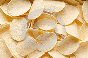 A bunch of potato chips.