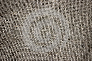 Background of burlap hessian sacking. Natural textile canvas