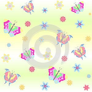 Background with butterflies