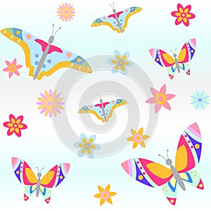 Background with butterflies