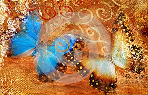 Background with butterflies