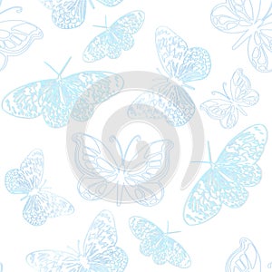 Background Butterflies blue