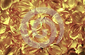 Background of capsules cod liver oil, omega 3.