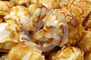 Background of caramel popcorn