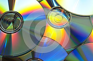 Background of cds or dvds photo