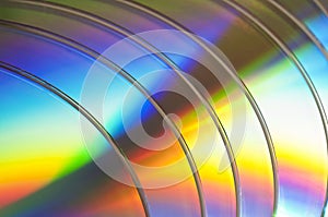 Background of cds or dvds