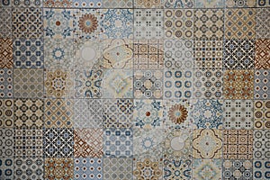 Background of ceramic colorful tiles