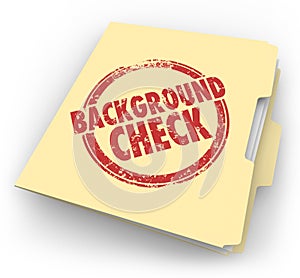 Background Check Folder Information Review Evaluation 3d Illustration