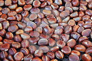 Background of chestnuts