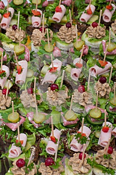 Background with choice of canape