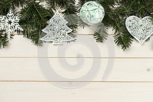 Background with Christmas decorations