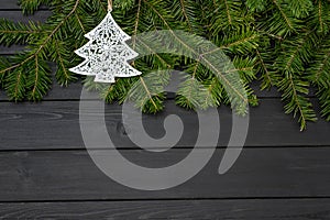 Background with Christmas decorations
